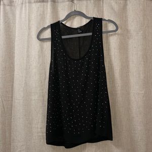 Forever, 21 studded tank top, black silver studs